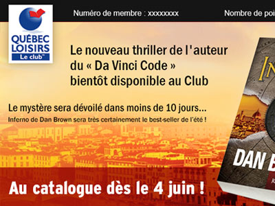 Courriel promotionnel Inferno
